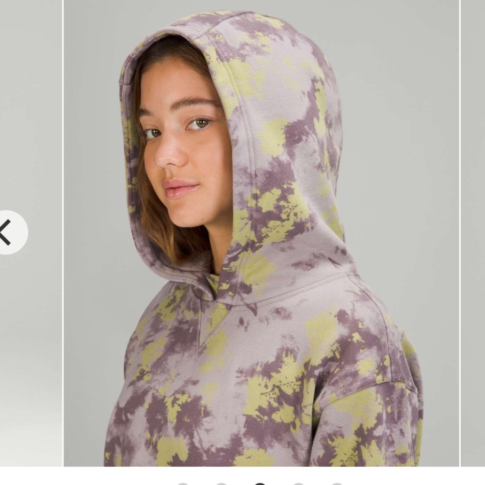 Lululemon All Yours Hoodie Orbital Tie Dye Mauve Grey Multi Size 10 - Picture 3 of 7
